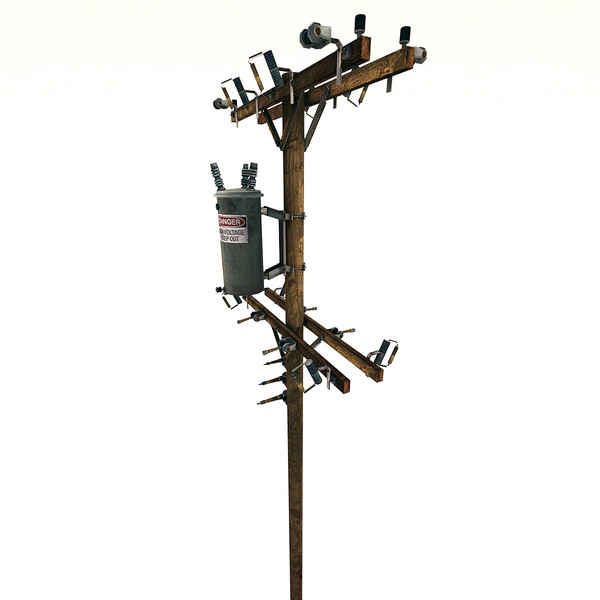 3d utility pole - Utility Pole - Game Resolution Model by MABA Media